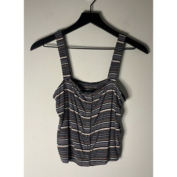 American Eagle Soft & Sexy Rib Striped Crop Tank Size L - Picture 1 of 6